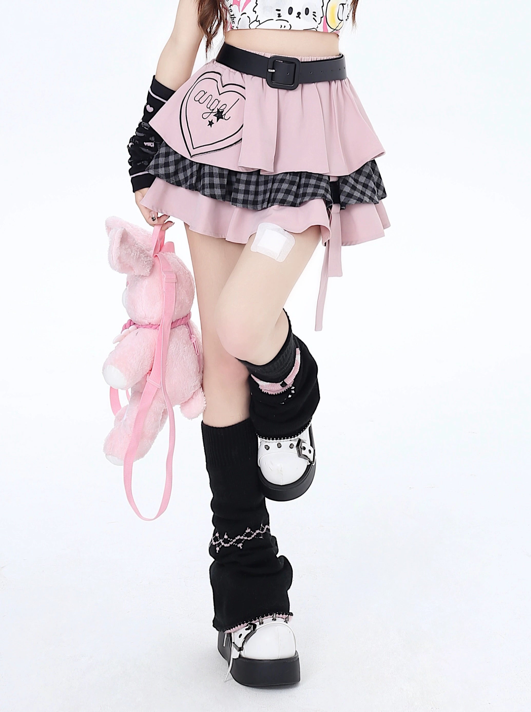 Crazygirl Kawaii Goth Plaid Short Skirt