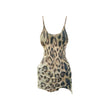 AIYAMIS Leopard Print Cut-Out Slip Dress - Summer Slim Sleeveless Top