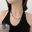 Colorful Beaded Smiling Face Flower Necklace