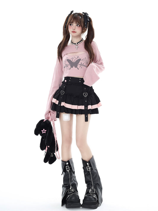 Crazygirl Kawaii Japanese Cute Versatile Short Skirt