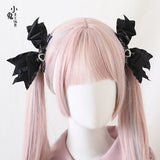 Original wings Lolita dark doll double ponytail hair ornament hot girl goth chain bud series mass production pair hairpin