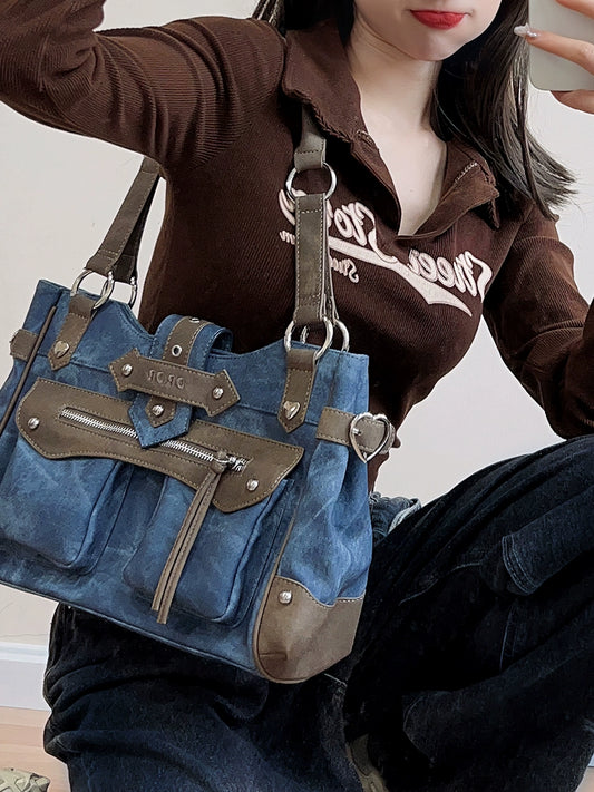 DRDR Original Design Bliss Wasteland Shoulder Bag - Locomotive Style Daily Commuter Sweet Cool