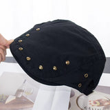 Korean Niche Rivet Forward Hat, Y2K Vintage Artist Beret Cap