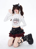 Crazygirl Goth Punk Dark Anti-Light Short Skirt