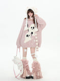 crazygirl [Ghost Paradise] subculture cute, soft and versatile imitation mink hair pullover scarf sweater