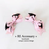 Original wings Lolita dark doll double ponytail hair ornament hot girl goth chain bud series mass production pair hairpin