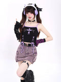 Crazygirl Kawaii Goth Hottie Strap Tank Top Camisole