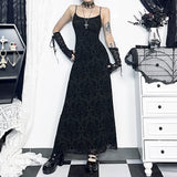 Wannathis Gothic Black Slip Dress: Abi-Waist Maxi Skirt - Subculture Hepburn Style