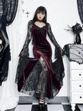 Wannathis Historical Victorian Gothic Lace Long-Sleeved Dress