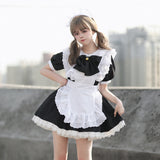 Japanese Cute Lolita Bunny Girl Cosplay Costume - Black and White Maid Dress