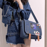 DRDR Original Design Casual Shoulder Crossbody Bag - Large Capacity Denim Bag