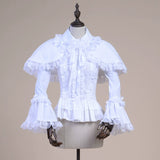 Historical LACEGARDEN Retro Lolita Jacket Blouse Long-Sleeved Shirt Large Shoulders