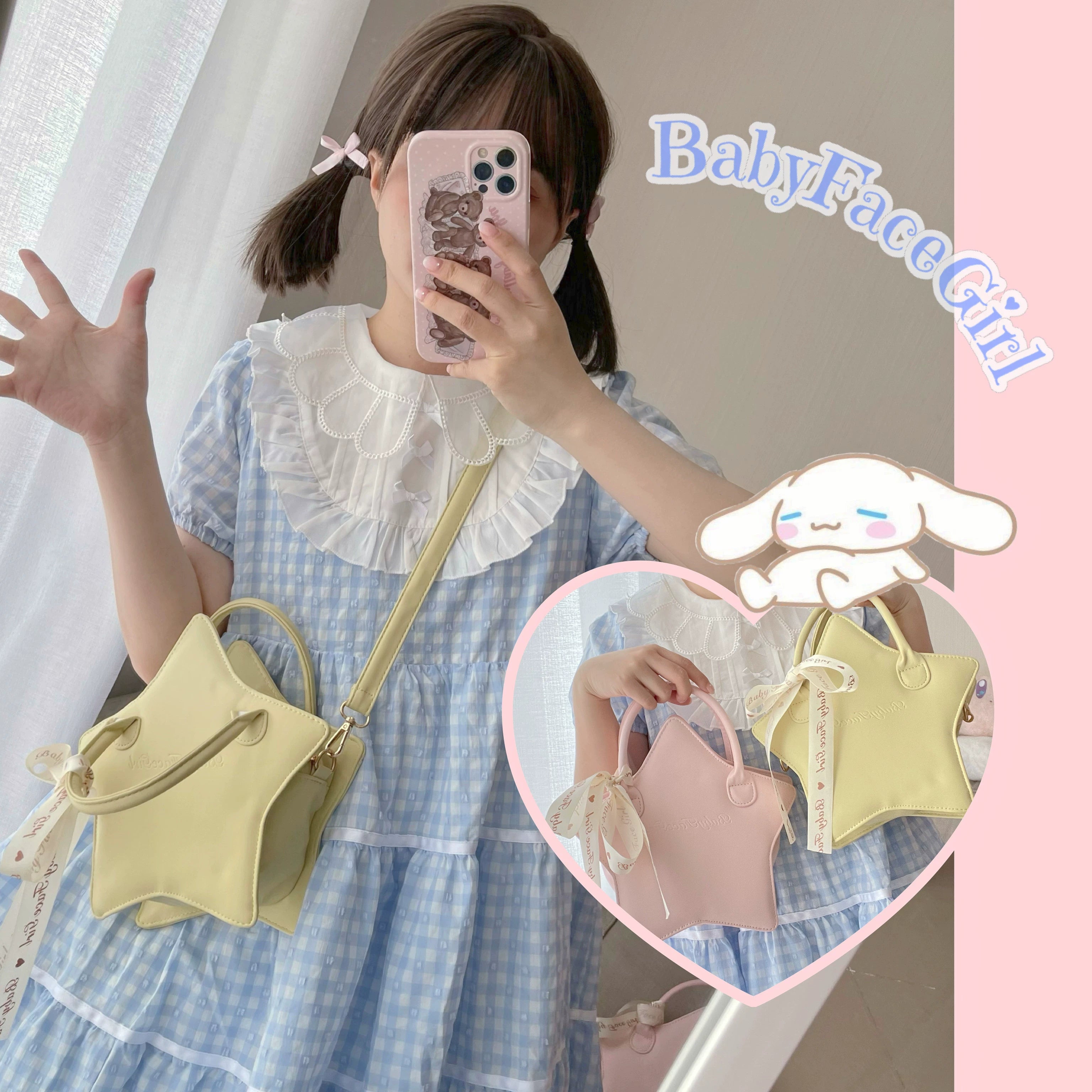 BabyFaceGirl Kawaii Little Star Handbag JK Uniform Lolita Bag