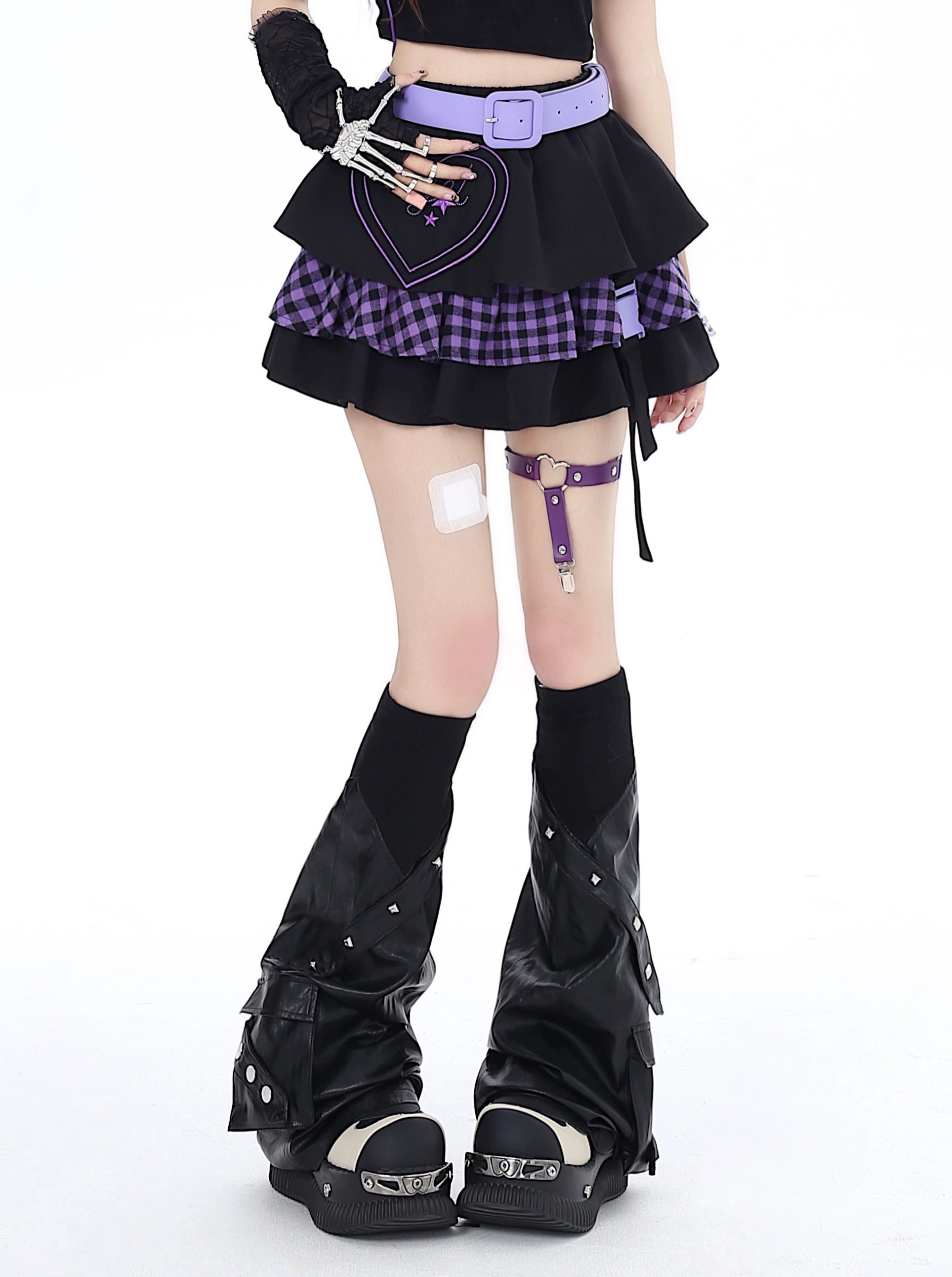 Crazygirl Kawaii Goth Plaid Short Skirt