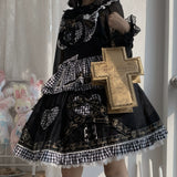 BabyFaceGirl Gothic Heavenly Cross Y2K Bag Dark Wind Subculture Chain Bag