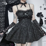 Gothic Lace Lolita Small Shawl Top Sleeves Black Coat - Lolita Overcoat