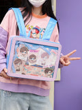 DRDR Kawaii Cute Messenger Bag Large Capacity Backpack Pin Collection