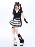 Crazygirl Gothic Kawaii Lace Babes White Puffy Skirt