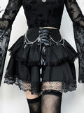 Y2K Gothic Lolita Double Dress Skirt Punk Cake Subculture Puffy