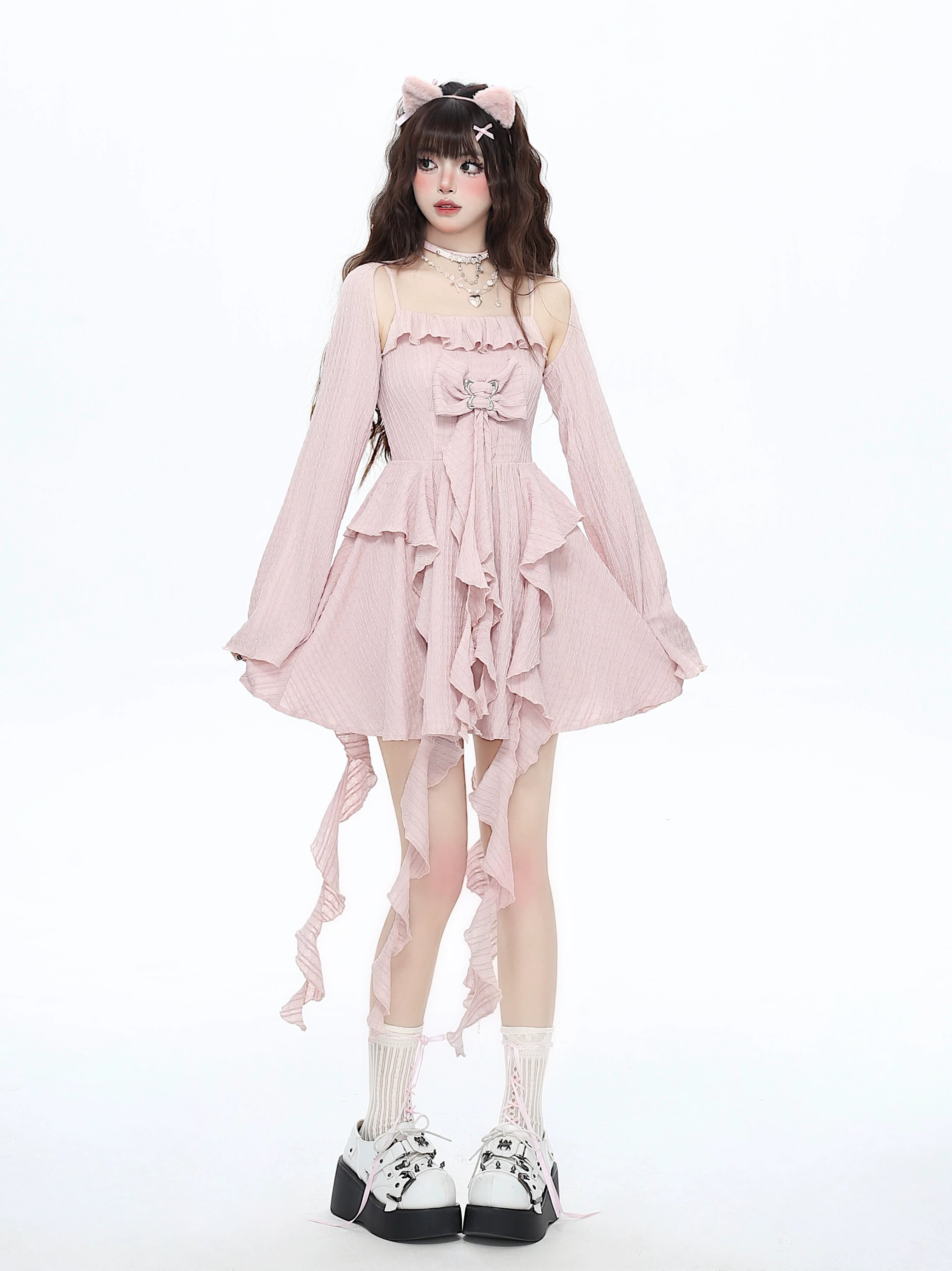 Kawaii Summer Slip Dress Waist-Cinched