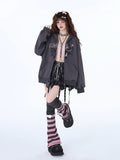 Crazygirl Kawaii Broken Butterfly Hoodie Jacket