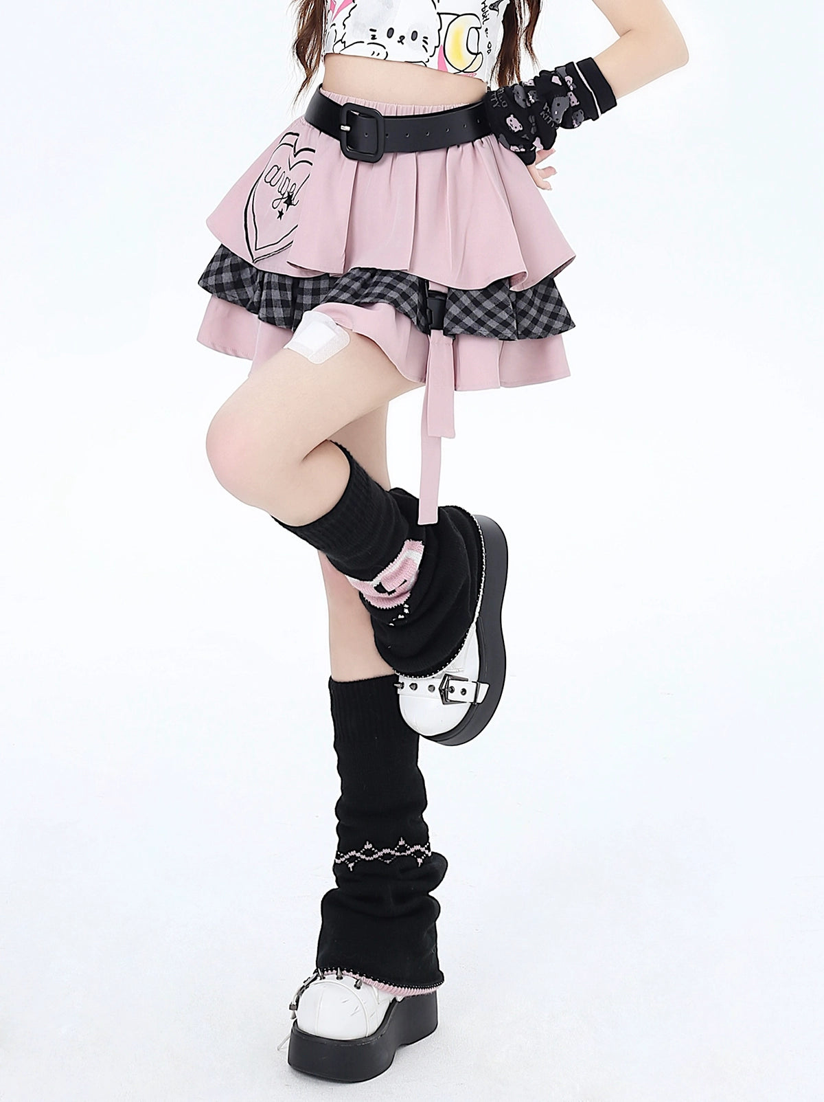 Crazygirl Kawaii Goth Plaid Short Skirt