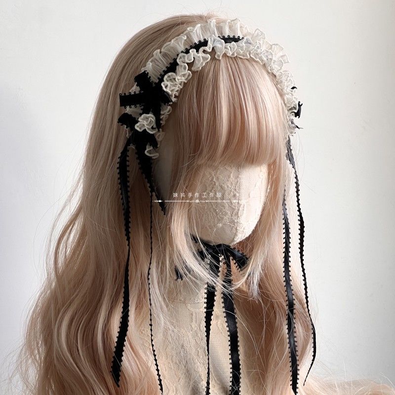 Multi-Color Lolita Handmade Ballet Lace Doll Headband