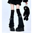 Y2K Chain Buckle Over-The-Knee Stacked Socks