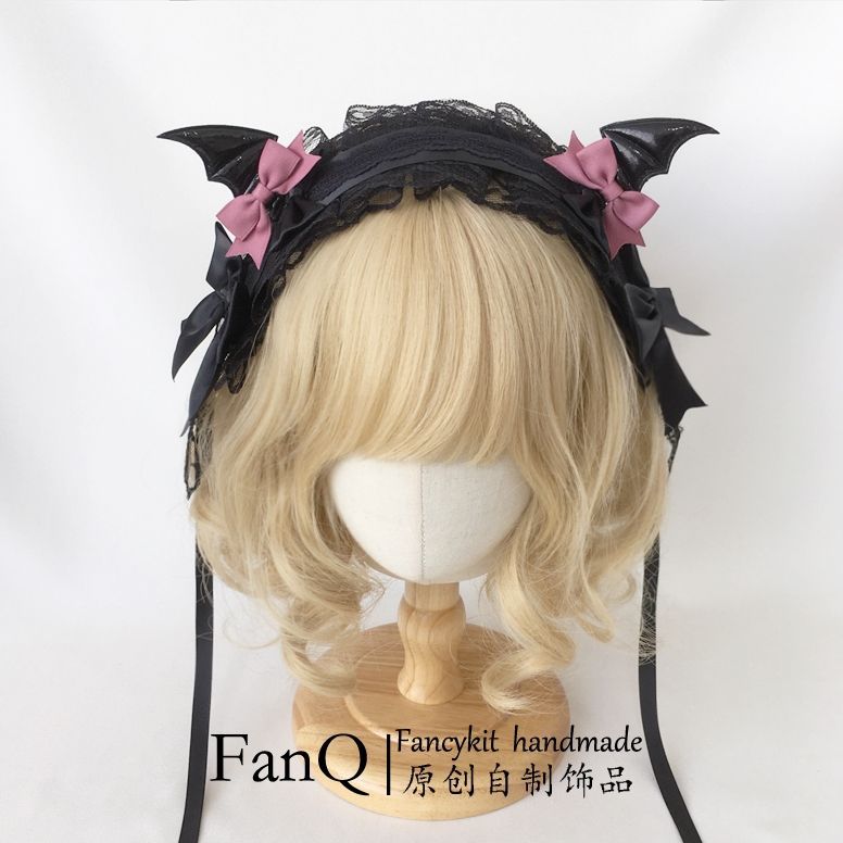 Dark Lolita Gothic Wings Devil Hairband Hairpin