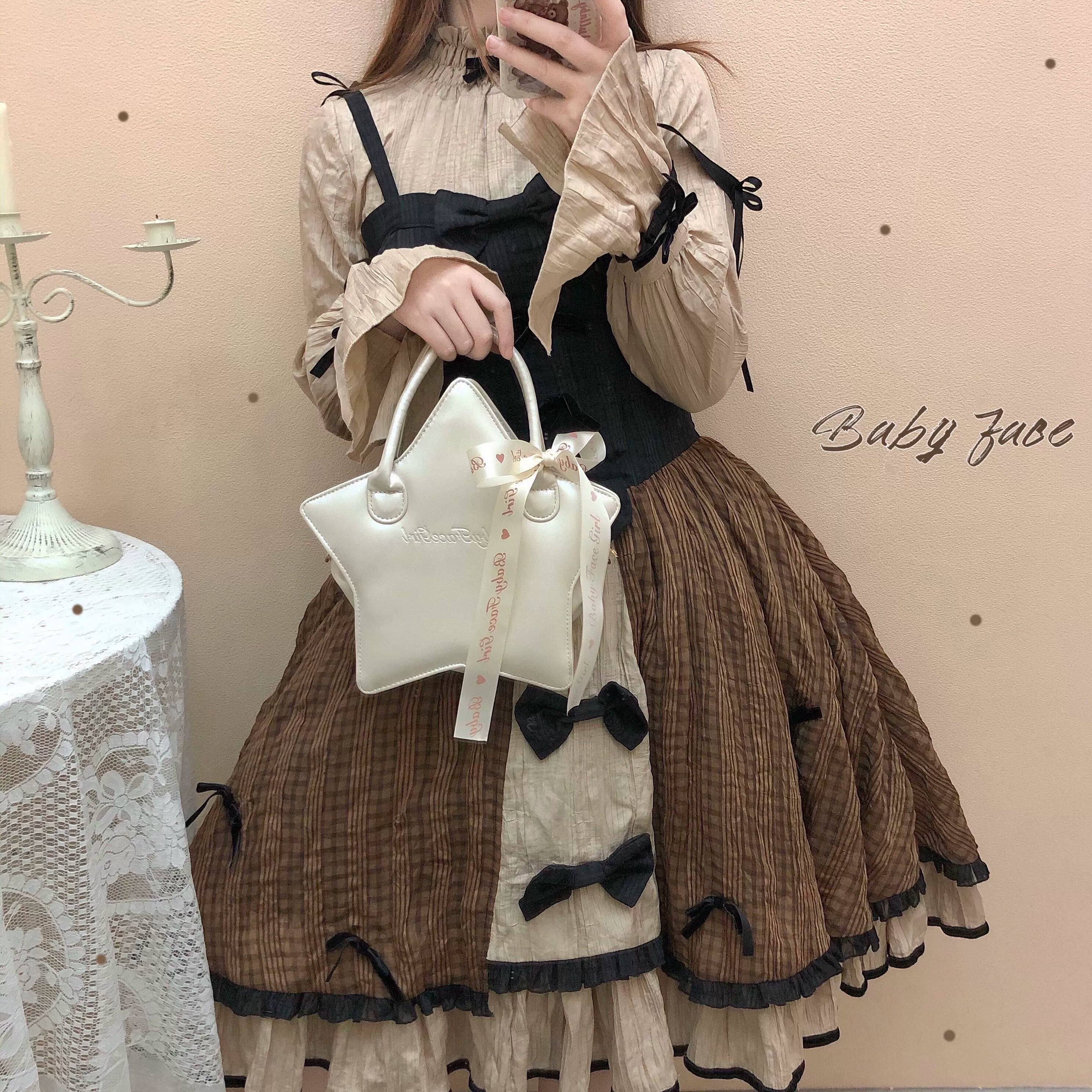 BabyFaceGirl Kawaii Little Star Handbag JK Uniform Lolita Bag