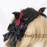 Dark Lolita Gothic Wings Devil Hairband Hairpin