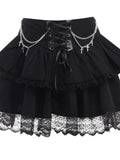 Y2K Gothic Lolita Double Dress Skirt Punk Cake Subculture Puffy