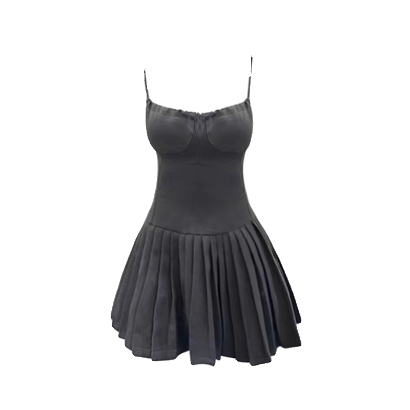 AIYAMIS Sweet Lolita Kawaii slip Dress Pleated Skirt