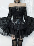 Y2K Gothic Lolita Double Dress Skirt Punk Cake Subculture Puffy