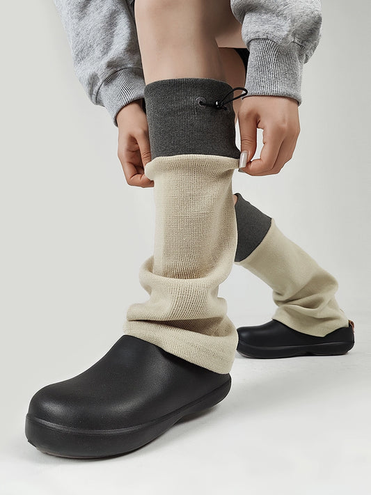 Leg Covers Drawstring Cotton Socks