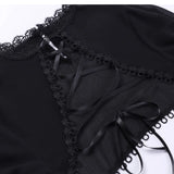 Gothic Lace Lolita Small Shawl Top Sleeves Black Coat - Lolita Overcoat