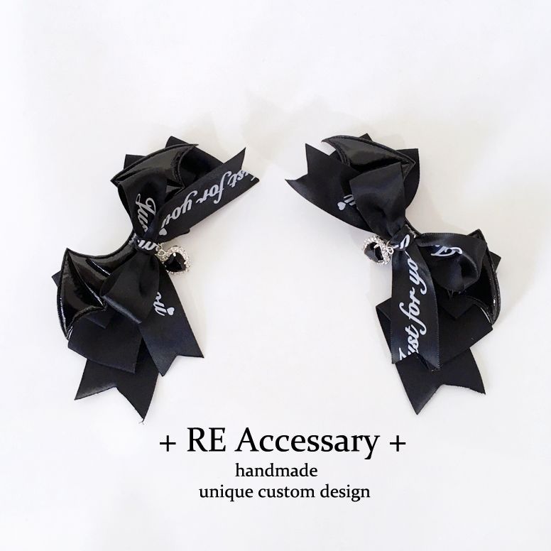 Original wings Lolita dark doll double ponytail hair ornament hot girl goth chain bud series mass production pair hairpin