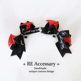 Original wings Lolita dark doll double ponytail hair ornament hot girl goth chain bud series mass production pair hairpin