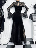 Wannathis Historical Victorian Gothic Lace Long-Sleeved Dress