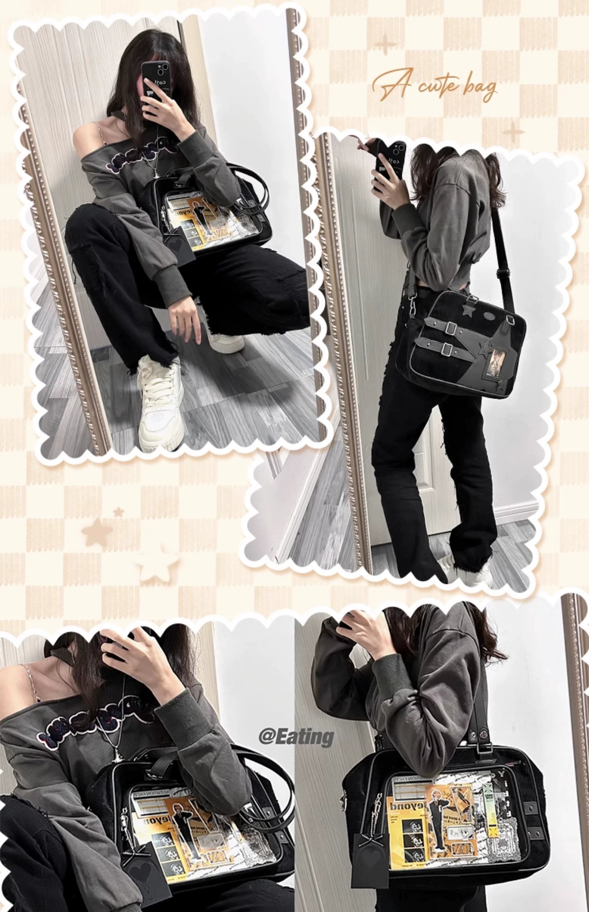 DRDR Kawaii Large-Capacity One-Shoulder Ita Crossbody Bag