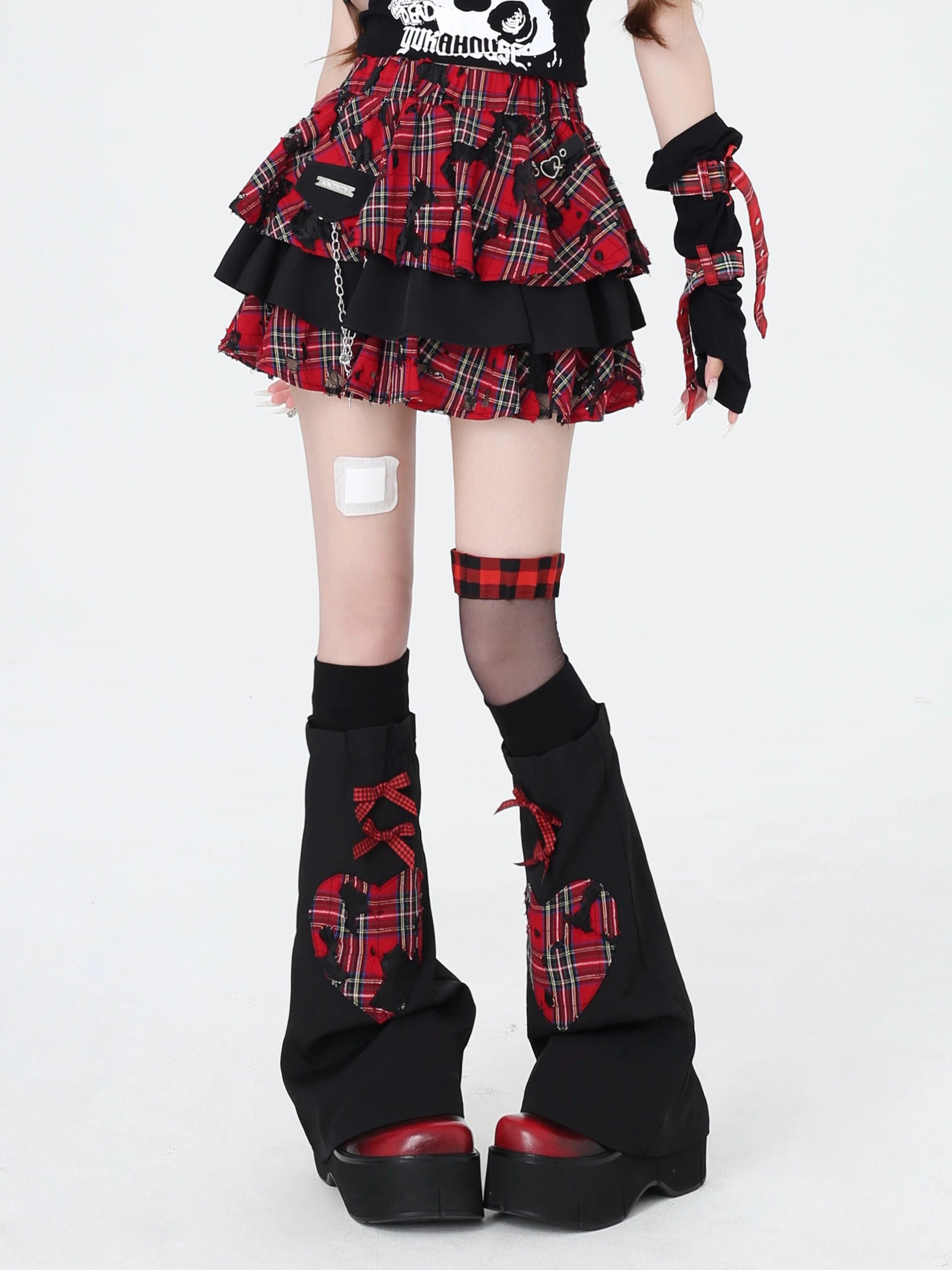 crazygirl [sabotage senpai] original punk rock babes subculture plaid heavy industry cake skirt