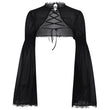 Gothic Lace Lolita Small Shawl Top Sleeves Black Coat - Lolita Overcoat