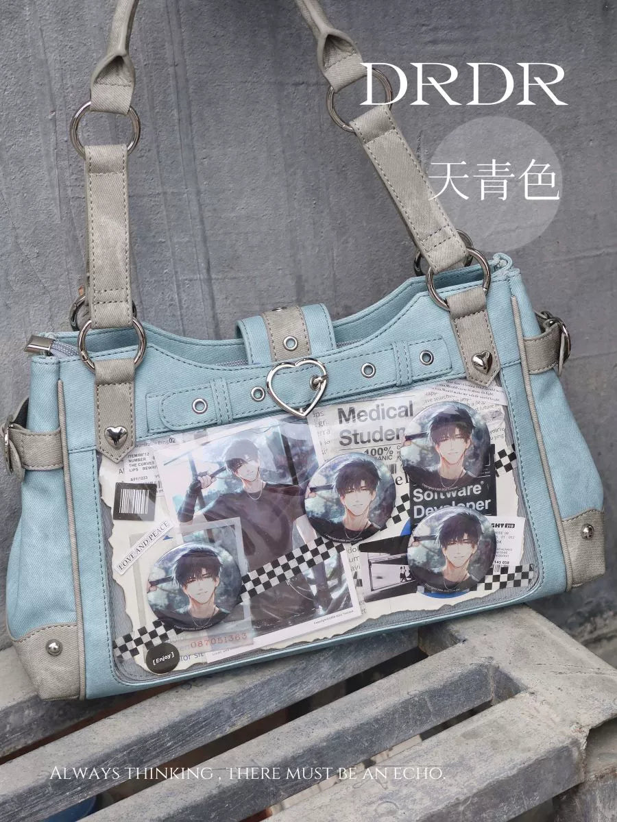 DRDR Original Design Bliss Wasteland Shoulder Bag - Locomotive Style Daily Commuter Sweet Cool