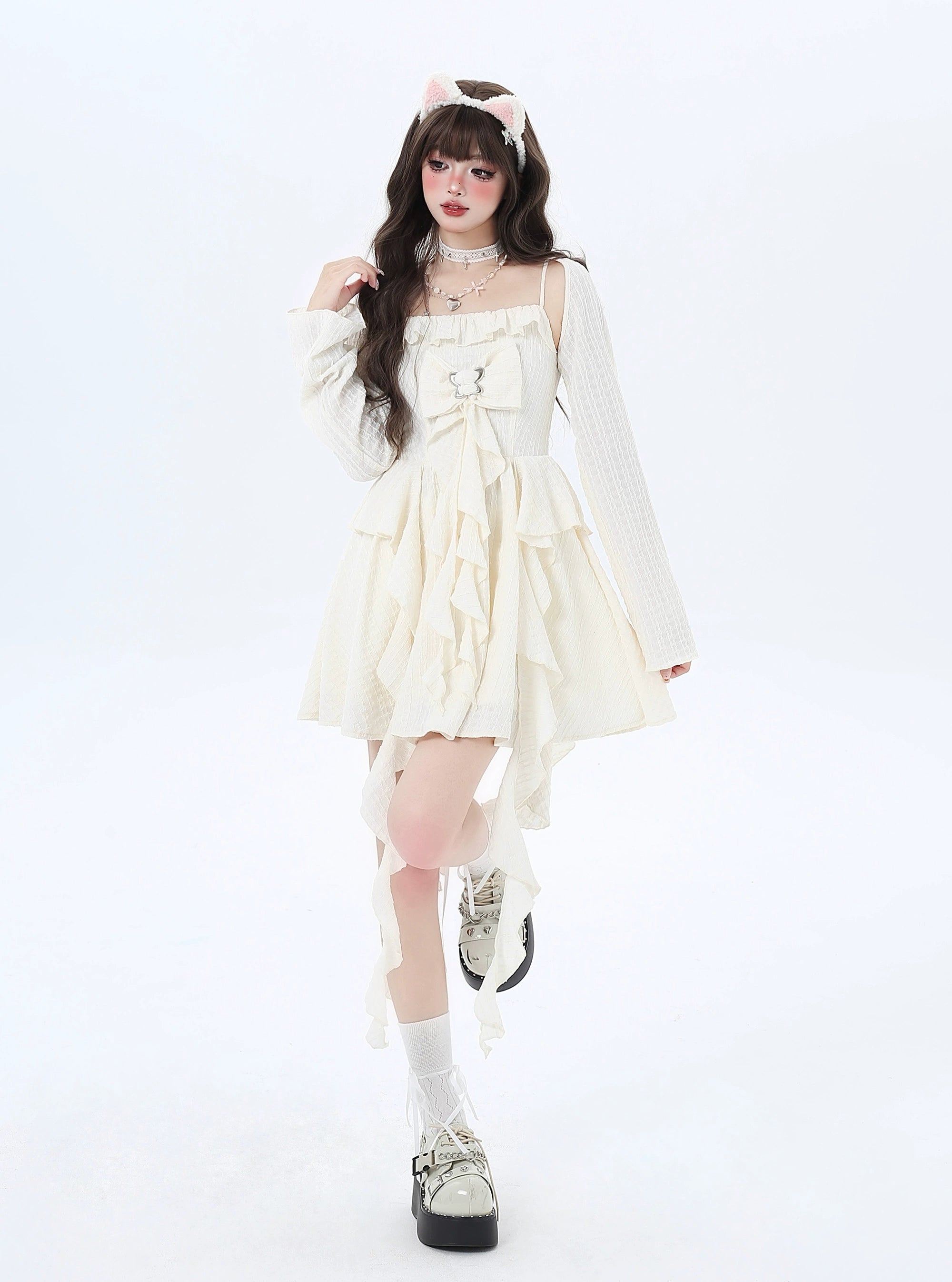 Kawaii Summer Slip Dress Waist-Cinched