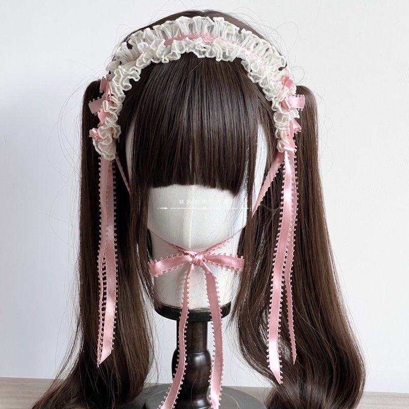 Multi-Color Lolita Handmade Ballet Lace Doll Headband