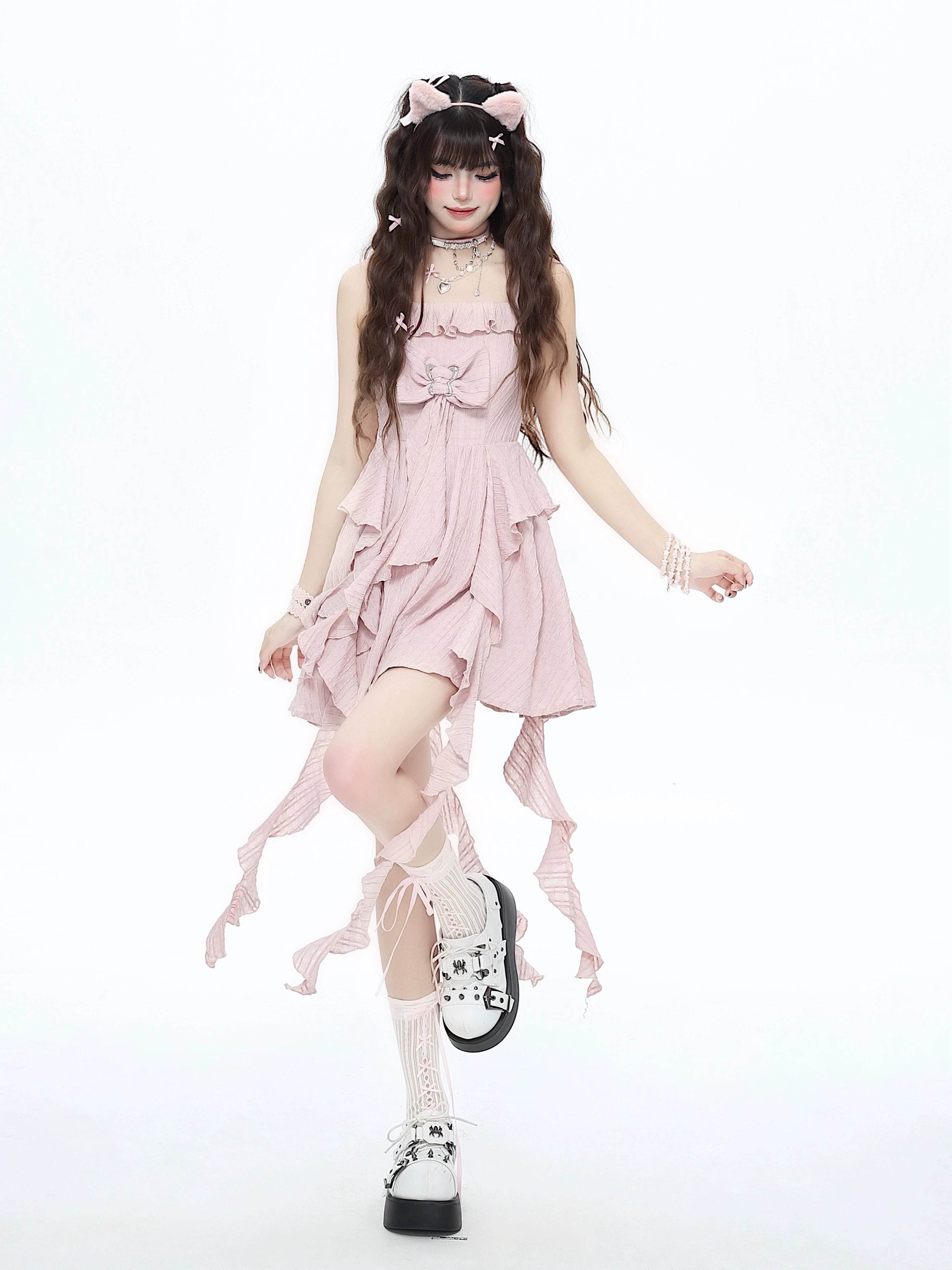 Kawaii Summer Slip Dress Waist-Cinched