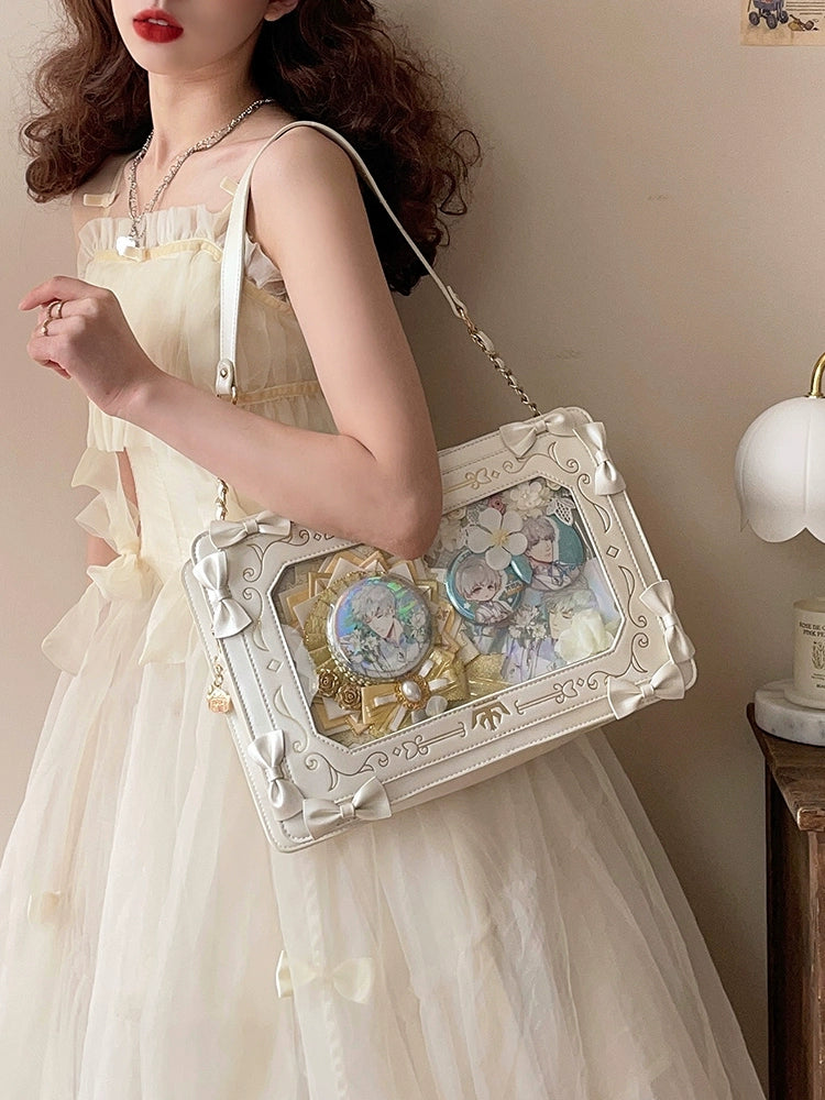 DRDR Original Design Picture Frame Crossbody Bag - Vintage Square Transparent Commuter Bag