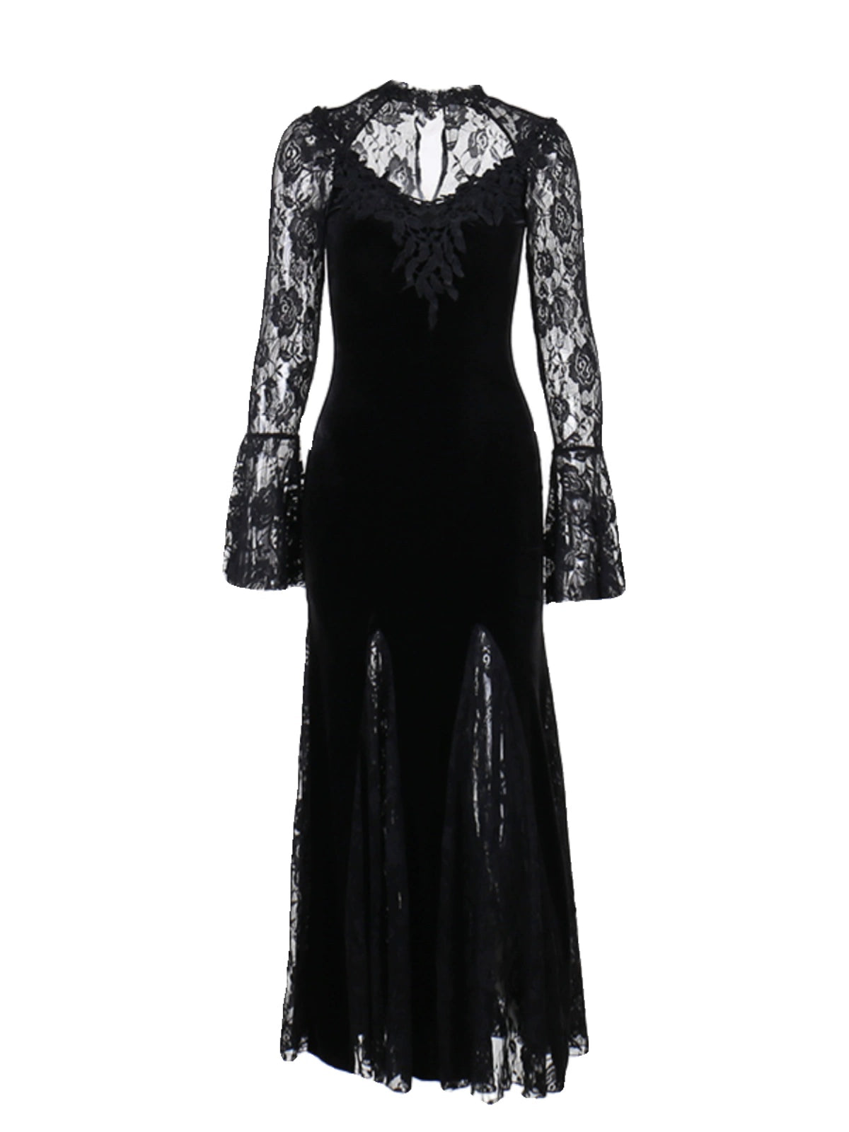 Wannathis Historical Victorian Gothic Lace Long-Sleeved Dress