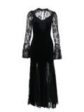 Wannathis Historical Victorian Gothic Lace Long-Sleeved Dress