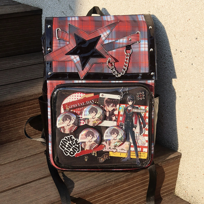 DRDR Plaid Ita Backpack Bag Punk Goth Kawaii